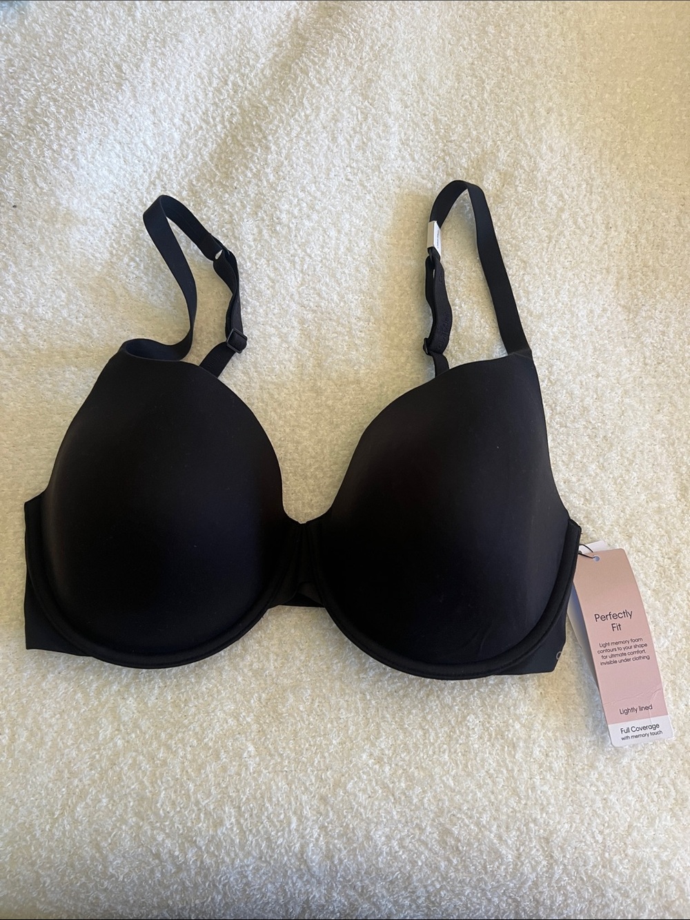 Calvin Klein Black Lightly Lined T-Shirt Bra